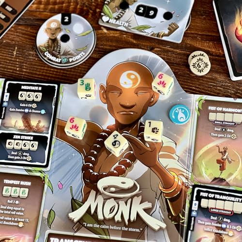 Dice Throne Box Game - Strategic Dice & Card Battler (Monk v Paladin) - style: Monk v Paladin