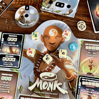 Dice Throne Box Game - Strategic Dice & Card Battler (Monk v Paladin) - style: Monk v Paladin