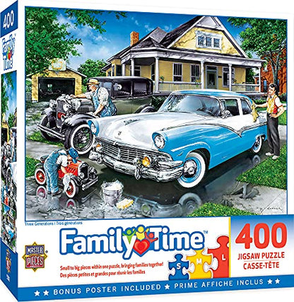 MasterPieces 400 Piece Jigsaw Puzzle for Adults, Family, Or Youth - Three Generations - 18"x24" - style: Three Generations