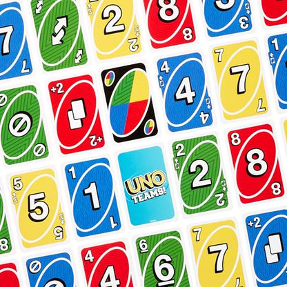 Mattel Games UNO Teams Card Game, Ages 7+, 2-10 Players | Team-Based Gameplay with Special Rules for Kids, Teens, Parties, Groups & Family Game Nights (Amazon Exclusive) - style: UNO Teams