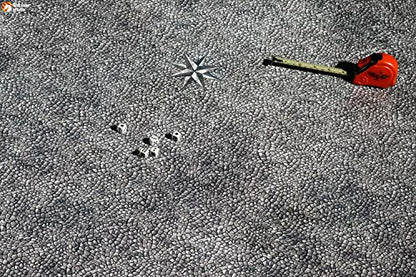 3’ x 3’ Mouse Pad Rubber Battle Mat: Cobblestone Center + Bag