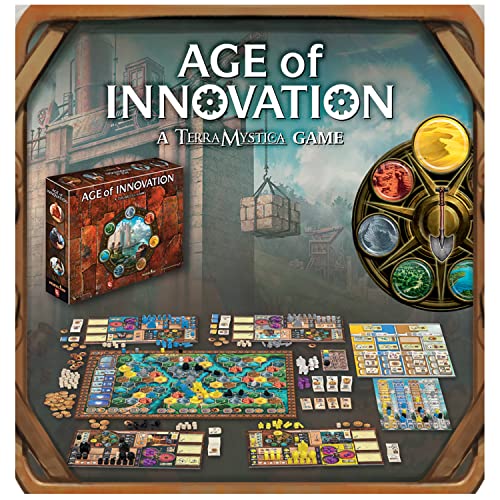 Capstone Games: Age of Innovation - A Terra Mystica Game, Faction Strategy Board Game, Ages 14+, 1-5 Players, 40 Min - style: Age of Innovation