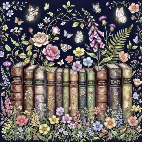 Botanical Book Garden Puzzles for Adults 1000 Pieces,Recycled Paper | Challenging Jigsaw Puzzles for Adults,HD Poster Puzzle for Family Game Night,Recycled Paper Jigsaw Puzzle,Gifts for Boys Girl - color: Botanical Book Garden