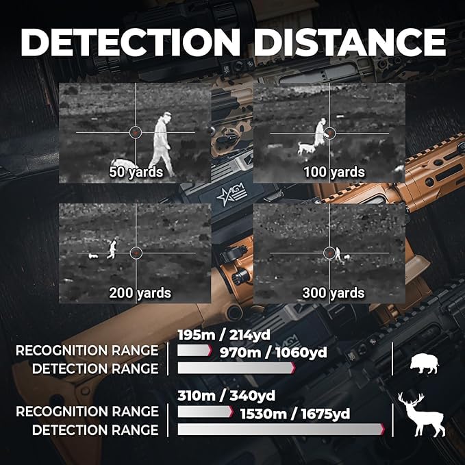 AGM Global Vision Rattler V2 Thermal Imaging Scope for Hunting, High Resolution with High Sensitivity Thermal Optics, Waterproof & Durable, Includes Thermal Targets & Cleaning Cloth - style: 25-256