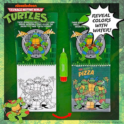Teenage Mutant Ninja Turtles® Aqua Art, Great Kids Ninja Turtles Toys, TMNT Mess Free Coloring for Toddlers Paint with Water Books for Kids, Toddler Car Activities & Travel Toys, Water Painting Book - style: Teenage Mutant Ninja Turtles