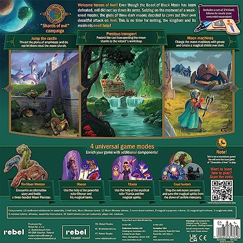 Chronicles of Avel: New Adventures Expansion - Fantasy Game, Cooperative Strategy Game for Kids and Adults, Ages 8+, 1-4 Players, 60 Minute Playtime, Made by Rebel