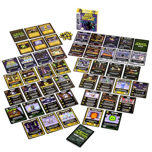 Brotherwise Games Boss Monster: Vault of Villains Expansion, 2 to 6 Players | ages 13+, Upgrade your dungeon by hiring one of 15 all-new Minibosses!, New Bosses, Spells, and more!