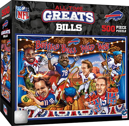 MasterPieces 500 Piece Sports Jigsaw Puzzle for Adults - NFL Buffalo Bills All-Time Greats - 15x21 - style: Buffalo Bills
