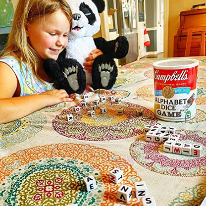 TDC Games Campbell's Alphabet Dice Game, Great for Party Favors, for Travel, Camping Family Game Night, Yard Games for Adults and Family