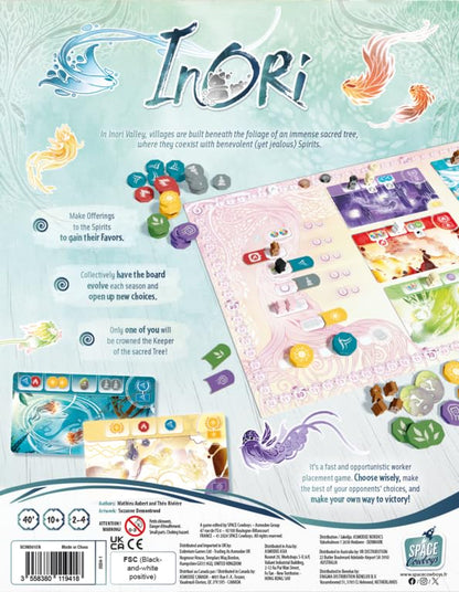 Inori Board Game | Cooperative & Competitive Worker Placement Strategy Game, Fun Family Game for Kids and Adults, Ages 10+, 2-4 Players, 40 Mins