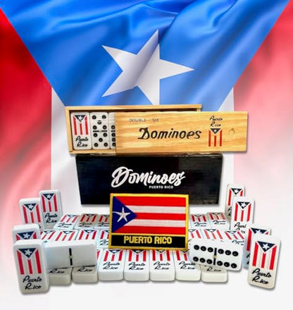 Puerto Rico Dominoes Set Gift Domino de Puerto Rico Rican Boricua Domino Adult Accessories
