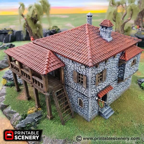 Port Tavern - DND Terrain Scenery - Tabletop RPG and Wargame Terrain 28mm Miniatures