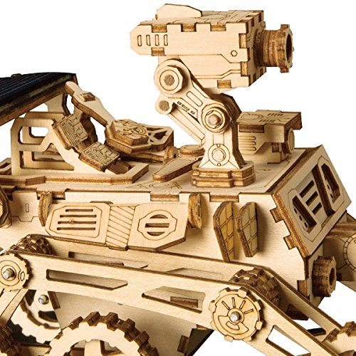 ROKR Assemble Solar Energy Powered Cars-Moveable 3D Wooden Puzzle Toys-Funny Teaching Educational-Home Deco-Model Building Sets-Best Christmas,Birthday Gift for Adult (Curiosity Rover)