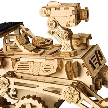 ROKR Assemble Solar Energy Powered Cars-Moveable 3D Wooden Puzzle Toys-Funny Teaching Educational-Home Deco-Model Building Sets-Best Christmas,Birthday Gift for Adult (Curiosity Rover)