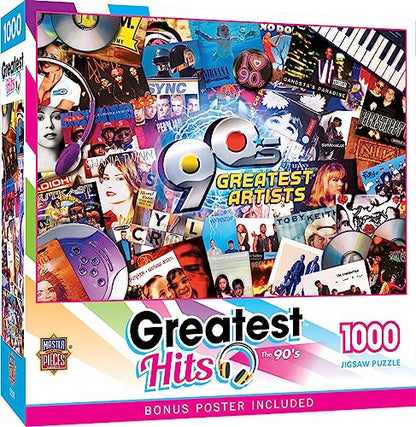 MasterPieces Greatest Hits - 90's 1000pc Puzzle - style: 90's Greatest Artists