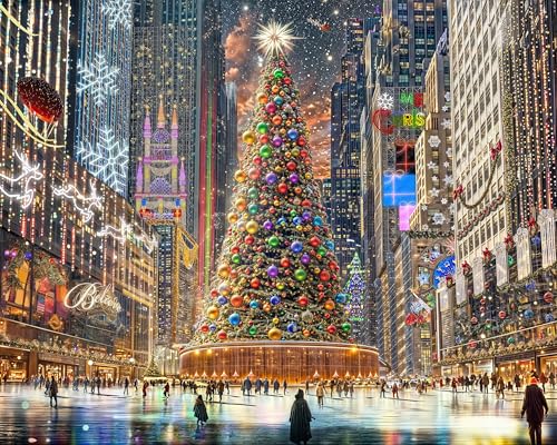 Springbok Christmas in The City 1000 Piece Jigsaw Puzzle for Adults - Unique Cut Pieces - Made in USA - style: Christmas in the City