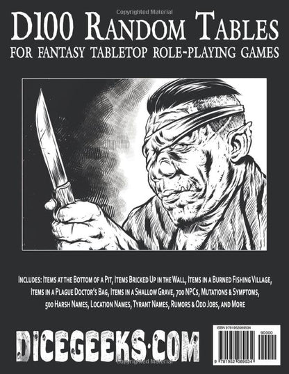 The Book of Random Tables: Grimdark: d100 Random Tables for Fantasy Tabletop Role-Playing Games