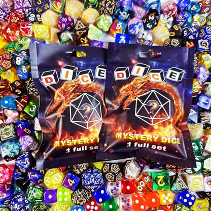HAOMEJA 18pcs Mystery Dice Set/ 14pcs Random Polyhedral DND Dice + 4pcs D6-Sided Dice/D&D Dice，Apply to RPG，MTG，Role Playing Table Game，Party Gifts (2 Set 18pcs) - color: 2 Set 18pcs