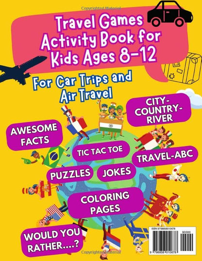 Travel Games Activity Book for Kids Ages 8-12: For Car Trips and Air Travel - road trip activities for kids - car activities for kids - road trip ... activities (travel games for kids ages 8-12)