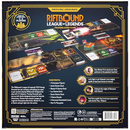 Riftbound: League of Legends - Proving Grounds - Trading Card Game, Deck-Building Battle, 4 Champion Boards & Starter Decks, Ages 14+, 2-4 Players