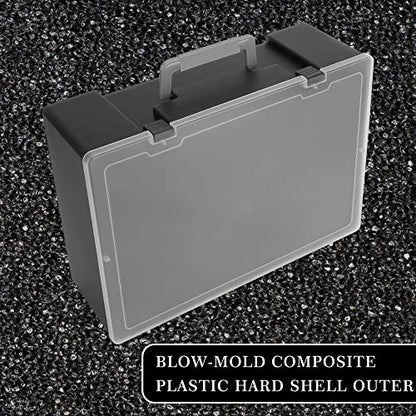 Miniature Storage Sturdy Carrying Figure Case -108 Slot Figurine Minature Carrying Case Compatible with D&D and More (blackness) - color: blackness