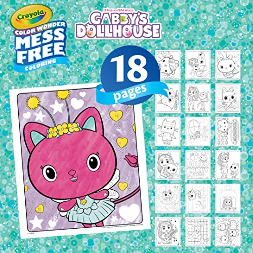 Crayola Gabbys Dollhouse Color Wonder Activity Set, Mess Free Coloring Pages for Toddlers, No Mess Activity, Toys & Gifts for Kids - style: Gabby's Dollhouse