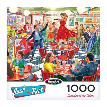 RoseArt - Back to The Past - Dancing At The Diner - 1000 Piece Jigsaw Puzzle for Adults - style: Dancing at the Diner
