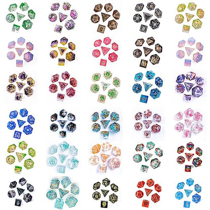 Mystery Dice Set D&D Resin Mystery DND Dice Set for Tabletop Games | Multi-Styles, DM Gift, for Dungeons and Dragons Role Playing Games - color: Mystery-resin