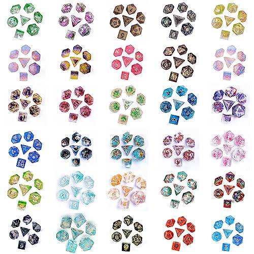 Mystery Dice Set D&D Resin Mystery DND Dice Set for Tabletop Games | Multi-Styles, DM Gift, for Dungeons and Dragons Role Playing Games - color: Mystery-resin