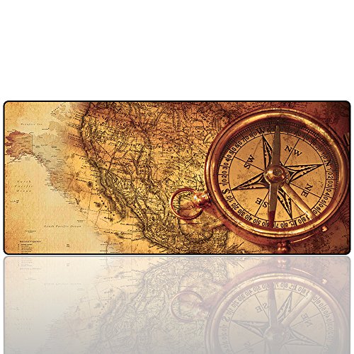 XXL Professional Large Mouse Pad& Computer Game Mouse Mat (35.4x15.7x0.1IN, Compass) - color: Compass, size: 35.4x15.7x0.1IN