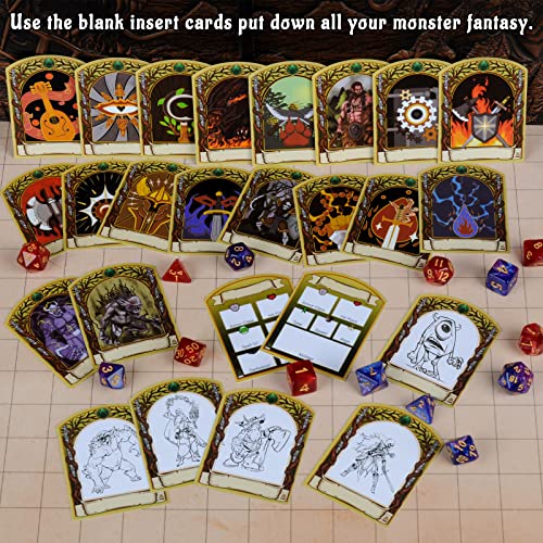 CZYY DND Initiative & Combat Tracker Set, Acrylic Markers with Insert Cards | 6 Transparent Acrylic Holders, Top on 2-5 mm GM Screen, Erasable & Reusable, Great DM Tools & Accessories for Tabletop RPG
