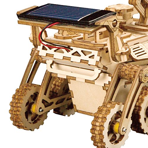 ROKR Assemble Solar Energy Powered Cars-Moveable 3D Wooden Puzzle Toys-Funny Teaching Educational-Home Deco-Model Building Sets-Best Christmas,Birthday Gift for Adult (Curiosity Rover)