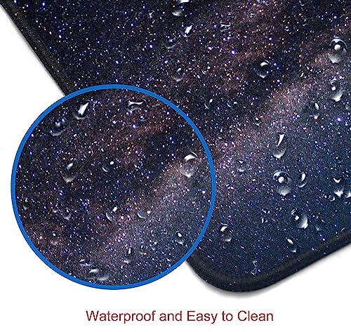 Large Gaming Mouse Pad with Stitched Edges, Galaxy Desk Mat, Extended XL Keyboard Pad, Non-Slip Rubber Base Desk Pad for Keyboard and Mouse, 31.5X11.8 inch - color: 05 Galaxy