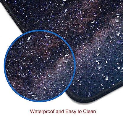 Large Gaming Mouse Pad with Stitched Edges, Galaxy Desk Mat, Extended XL Keyboard Pad, Non-Slip Rubber Base Desk Pad for Keyboard and Mouse, 31.5X11.8 inch - color: 05 Galaxy