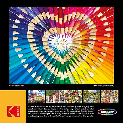 RoseArt - Kodak Premium - Life is a Box of Colors - 1000 Piece Jigsaw Puzzle for Adults - style: Life is a Box of Colors