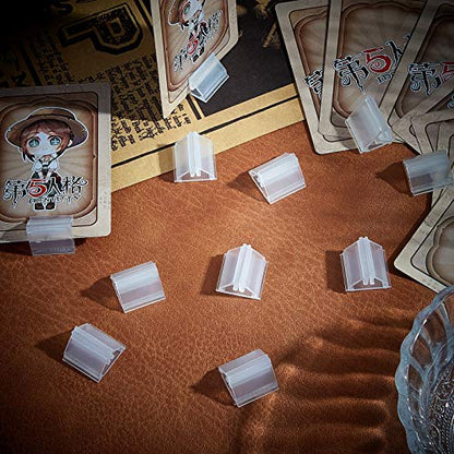 Jetec 48 Pieces Plastic Game Piece Card Stands Clear Game Card Display Holders Picture Stands Markers DIY Playing for Board Party Favor Photos Memos Pictures Display, 0.7 x 0.63 Inches