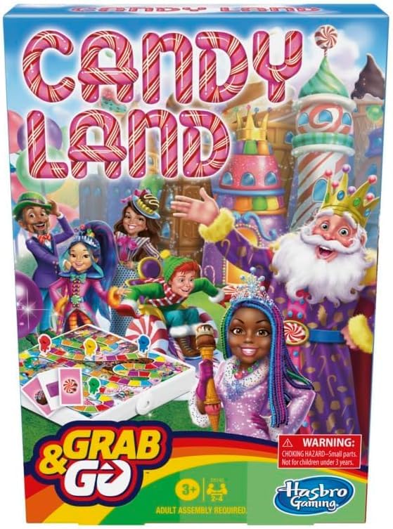Candy Land Grab and Go Travel Board Game for 2-4 Players, Ages 3 and Up