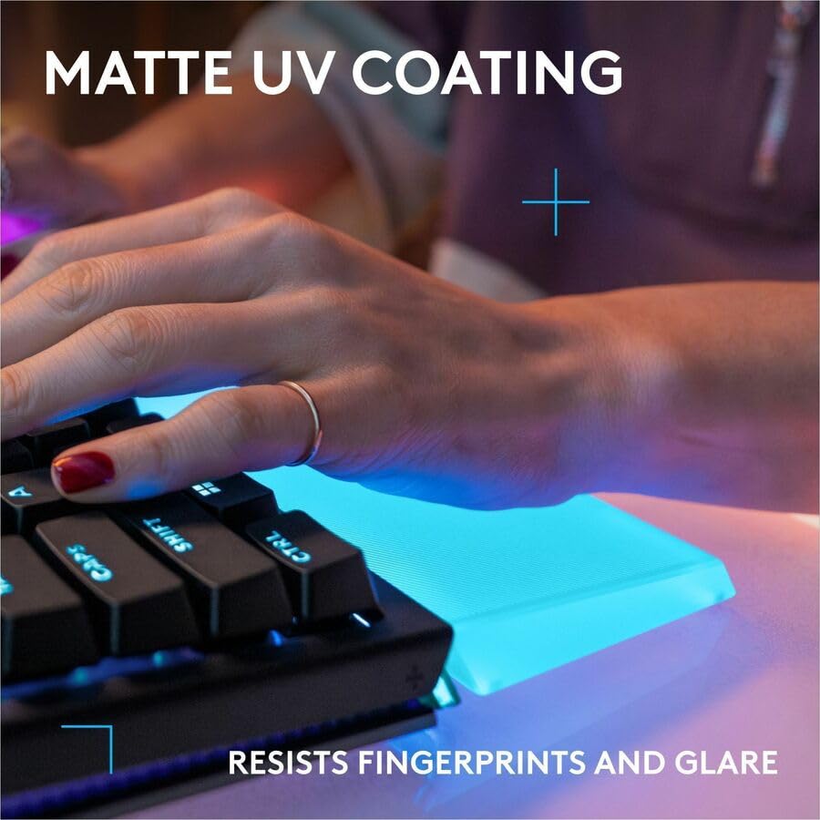 Logitech G512 X Palm Rest 98 | Compatible only with G512 X 98 keyboards, Semi-Transparent Opaque Acrylic Wrist Rest, RGB Amplifying Diffuser Design - size: 98 percent