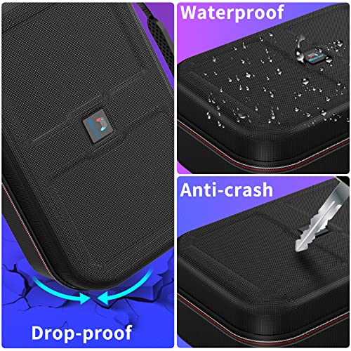 Mooroer Steam Deck Case, 2024 Upgrade Steam Deck Carrying Case, Large Capacity Storage, Built-in AC Adapter Charger Storage, Black