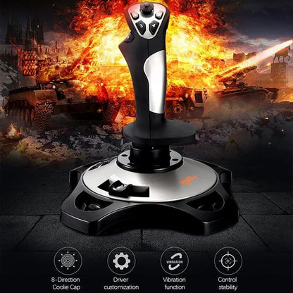 AIBOWEY Joystick Flight Simulator Gamepad Controller Pc Flight Simulator Cockpit Stick for PC/Desktop
