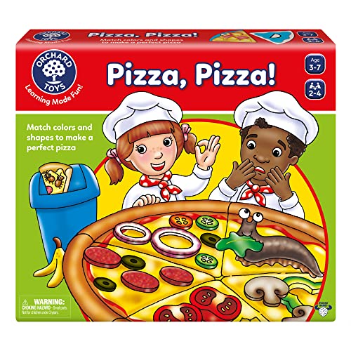 ORCHARD TOYS Moose Games, Pizza! Game. Match Colors and Shapes to Make a Perfect Pizza. for Ages 3-7 and 2-4 Players - style: Pizza, Pizza!