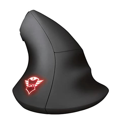 Trust Gaming GXT 144 Rexx Vertical Ergonomic Gaming Mouse, 250-10,000 DPI, 6 Buttons, Black | Ergonomic design prevention against mouse arm / tennis elbow (RSI syndrome), RGB LED lighting, black