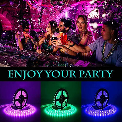 SUPERNIGHT RGB LED Strip Lights Waterproof, 32.8 FT 10M 600LEDs | SMD 5050, Color Changing, Flexible, for Bedroom, TV Back Lighting, Christmas, Halloween Day, Not Include Power Adapter - size: 32.8 FT