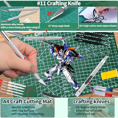 108Pcs Modeler Basic Tools Craft Set, Hobby Modeling Tools for Gundam Model Car Airplane Repairing & Fixing