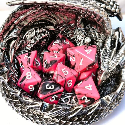 10 PCS D8 8 Sided Dice Set, Polyhedral Number Game Dice for DND RPG MTG Board Game Party Tabletop Accessories (Black+Red) - color: Black+red