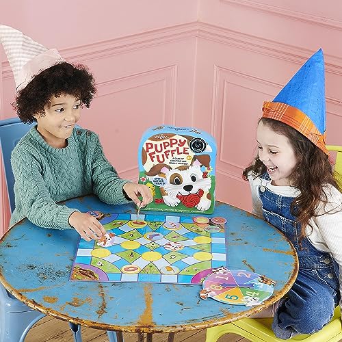 eeBoo: Puppy Fuffle - A Game of Counting & Simple Strategy, Kids Spinner Board Game, Collect Toys & Treats, Preschool, Ages 4+, 2-4 Players, 15-25 Min - style: Puppy Fuffle