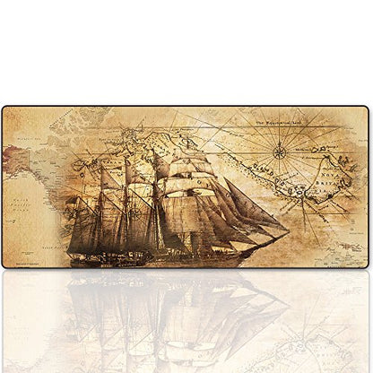 XXL Professional Large Mouse Pad & Computer Game Mouse Mat (35.4x15.7x0.1IN, Boat) - color: Boat, size: 35.4x15.7x0.1IN