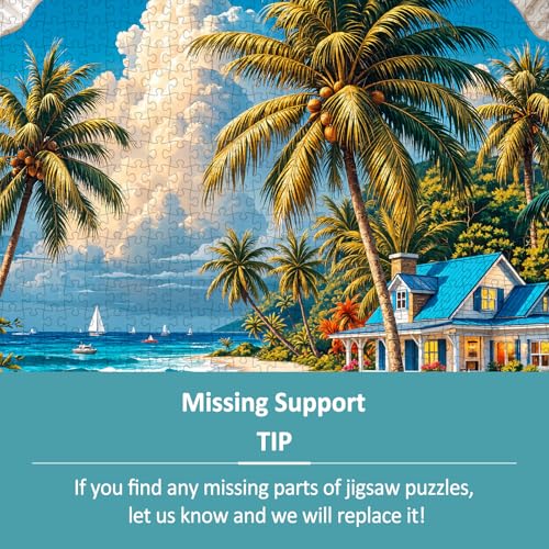Summer Puzzles for Adults 1000 Pieces, Seaside Scenery Jigsaw Puzzles 1000 Pieces for Adults, Puzzles with Letters On Back, Challenging Family Game, 26.5 x 26.5in - color: Summer Scenery