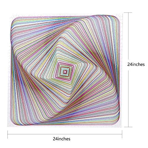Bgraamiens Puzzle-Twisted 3D Colorful squares-1000 Pieces Square Puzzle Color Challenge Jigsaw Puzzles for Adults