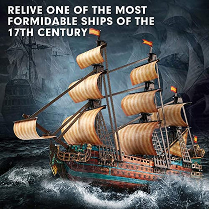 CubicFun 3D Puzzle Spain Puzzle Gift Boat Boat Model San Felipe 248 Pieces | Puzzle gift, boat model - style: Ship of San Felipe